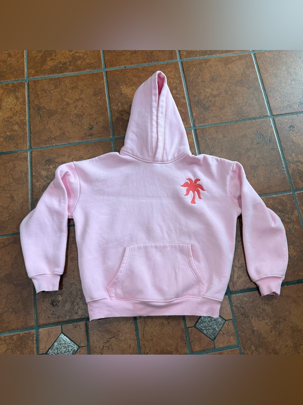 Pink Palm Puff Pink Embroidered “Everything Comes In Waves” Sweatshirt Size XS - Picture 2 of 8